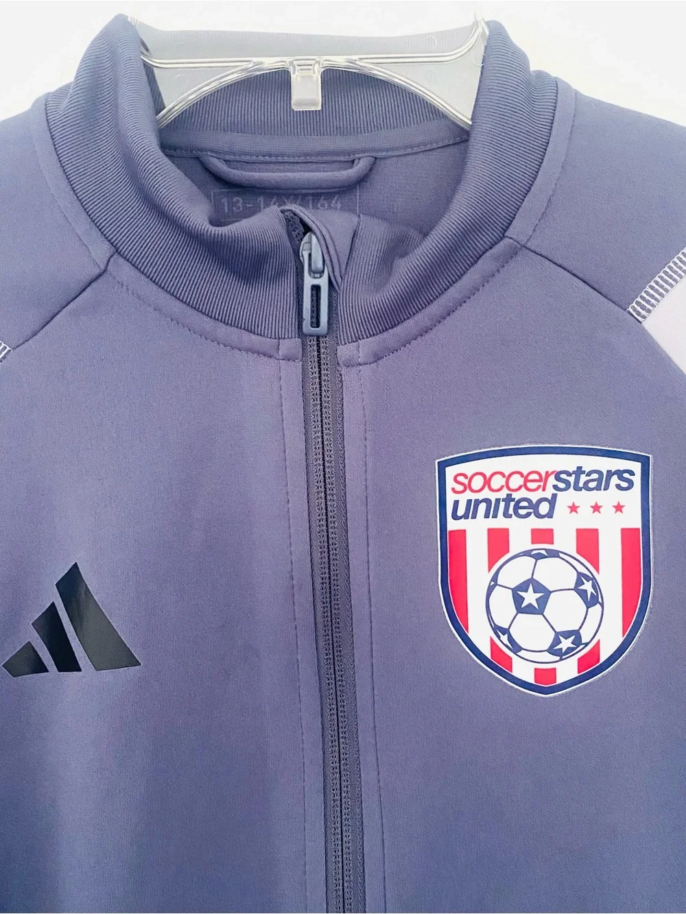 ⚽️Boys Adidas “Soccer Stars United” Sports Jacket SZ XL (Y)